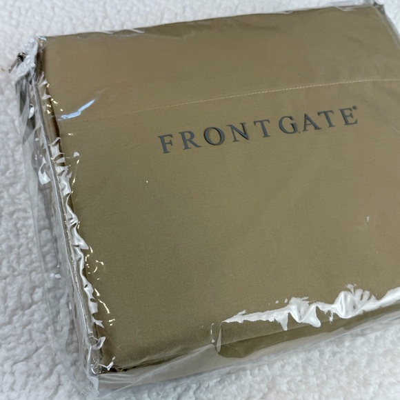 (NIB) FRONTGATE • Luxury Dark Tan Twin Sheet Set